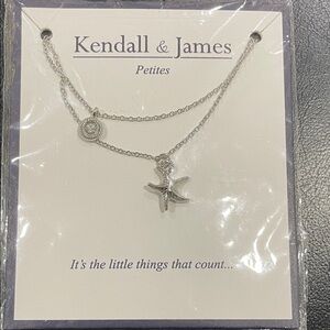 Kendall & James Silver tone Starfish Necklace Brand New in package